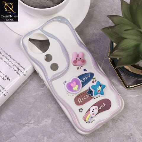 Vivo S19 Cover - Design 2 - Cute 3D Cartoon Soft Silicon Helix Soft Borders Camera Protection Case