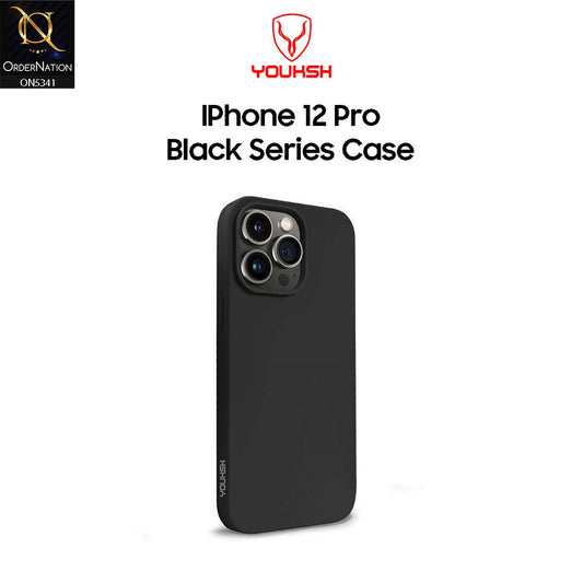 iPhone 12 Pro Cover - Black - Youksh Soft Silicon Case