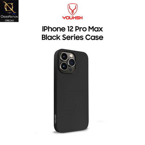 iPhone 12 Pro Max Cover - Black - Youksh Soft Silicon Case