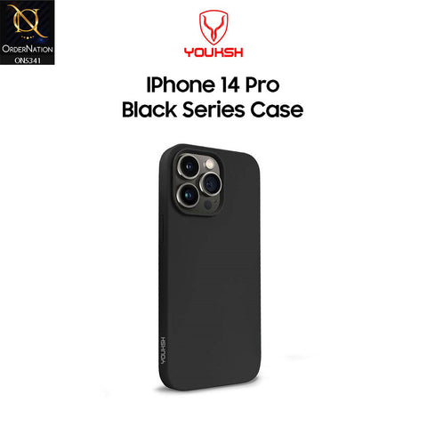 iPhone 14 Pro Cover - Black - Youksh Soft Silicon Case