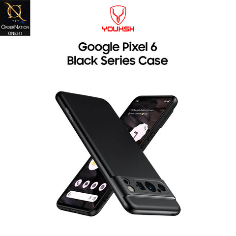 Google Pixel 6 Cover - Black - Youksh Soft Silicon Case