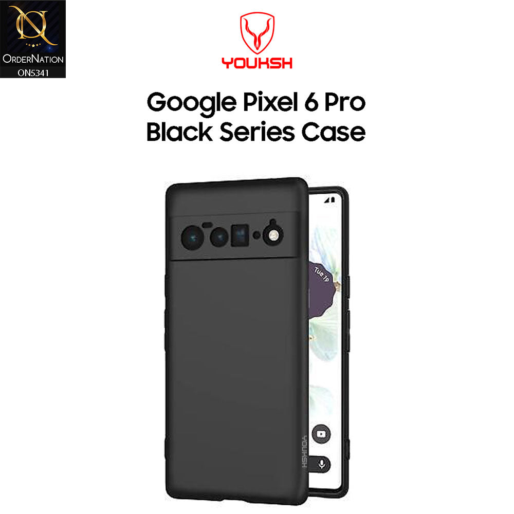 Google Pixel 6 Pro Cover - Black - Youksh Soft Silicon Case