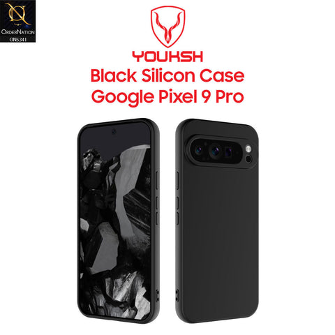 Google Pixel 9 Pro Cover - Black - Youksh Soft Silicon Case