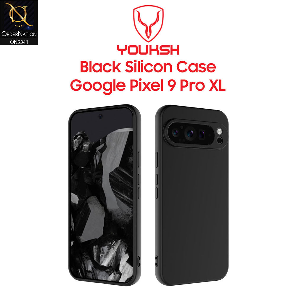 Google Pixel 9 Pro XL Cover - Black - Youksh Soft Silicon Case