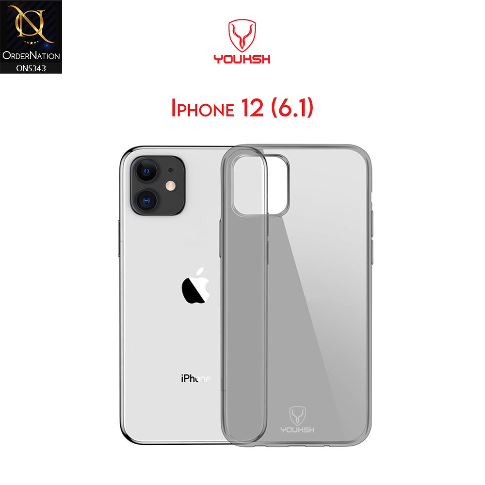 iPhone 12 Cover - Black - Youksh Clear Soft TPU Case