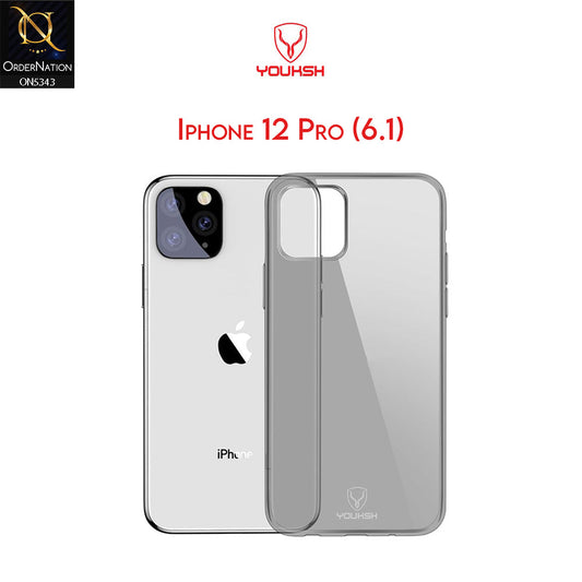 iPhone 12 Pro Cover - Black - Youksh Clear Soft TPU Case