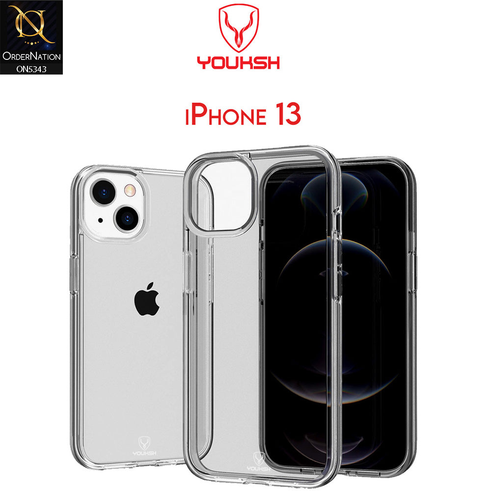 iPhone 13 Cover - Black - Youksh Clear Soft TPU Case