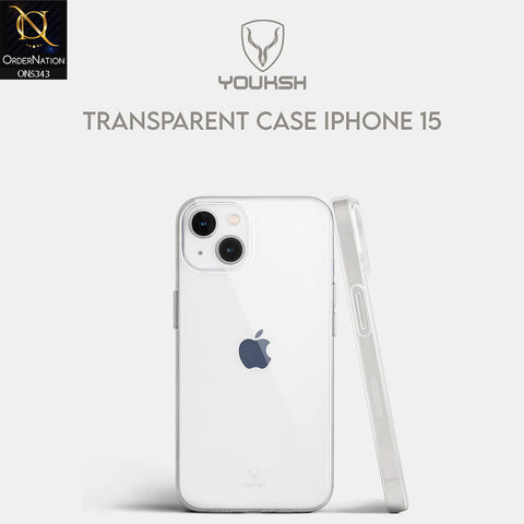 iPhone 15 Cover - Transparent - Youksh Clear Soft TPU Case