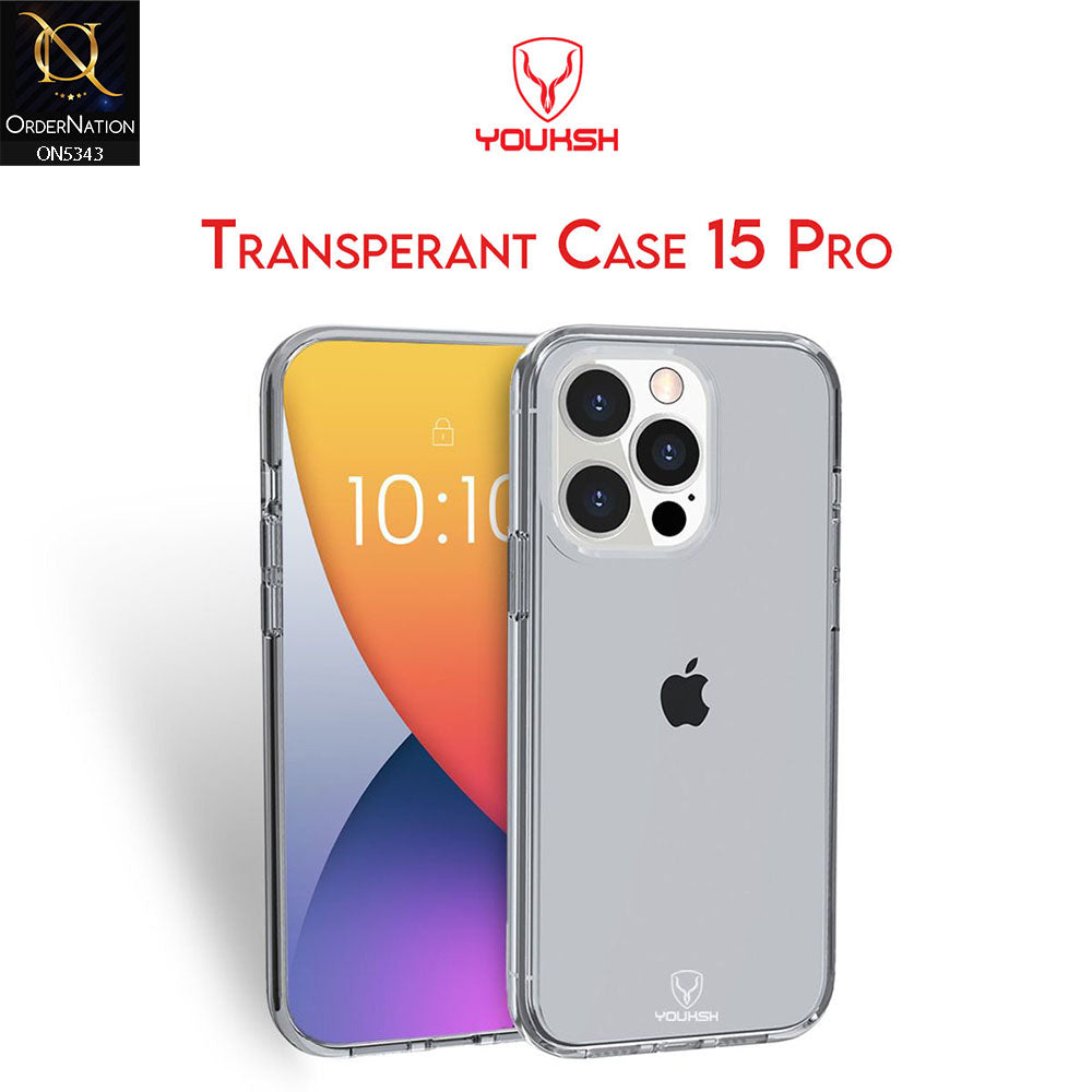 iPhone 15 Pro Cover - Black - Youksh Clear Soft TPU Case