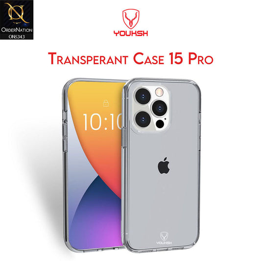 iPhone 15 Pro Cover - Black - Youksh Clear Soft TPU Case