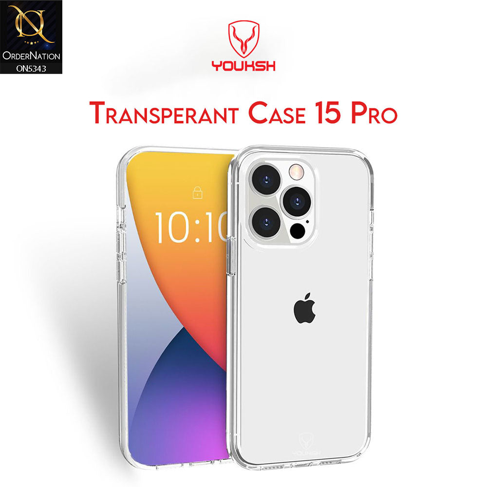 iPhone 15 Pro Cover - Transparent - Youksh Clear Soft TPU Case