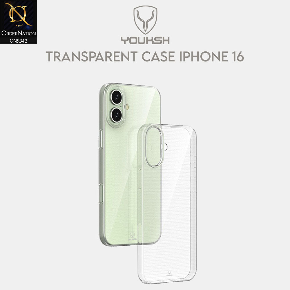 iPhone 16 Cover - Transparent - Youksh Clear Soft TPU Case