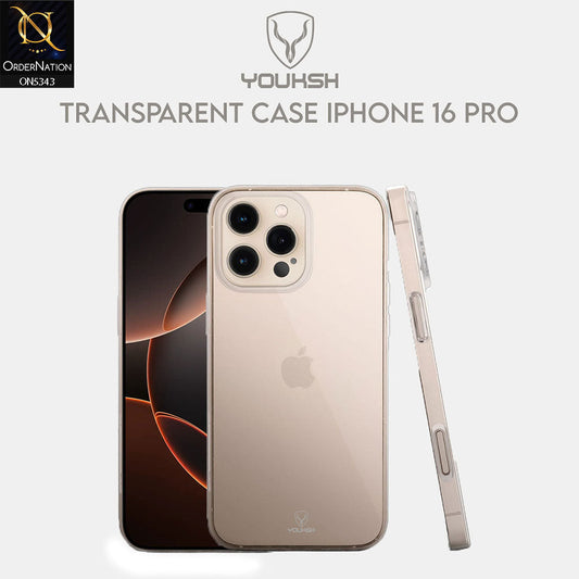 iPhone 16 Pro Cover - Transparent - Youksh Clear Soft TPU Case