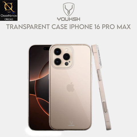 iPhone 16 Pro Max Cover - Transparent - Youksh Clear Soft TPU Case