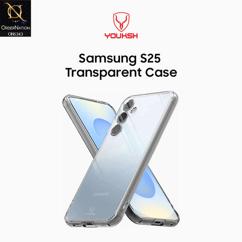 Samsung Galaxy S25 Cover - Transparent - Youksh Clear Soft TPU Case