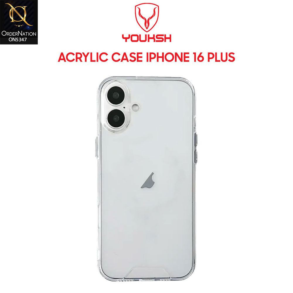 iPhone 16 Plus Cover - Transparent - HD Clear Acrylic Soft Borders Protective Case