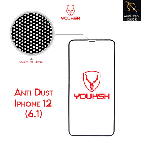 iPhone 12 Cover - Transparent - Youksh AntiStatic Glass Protector