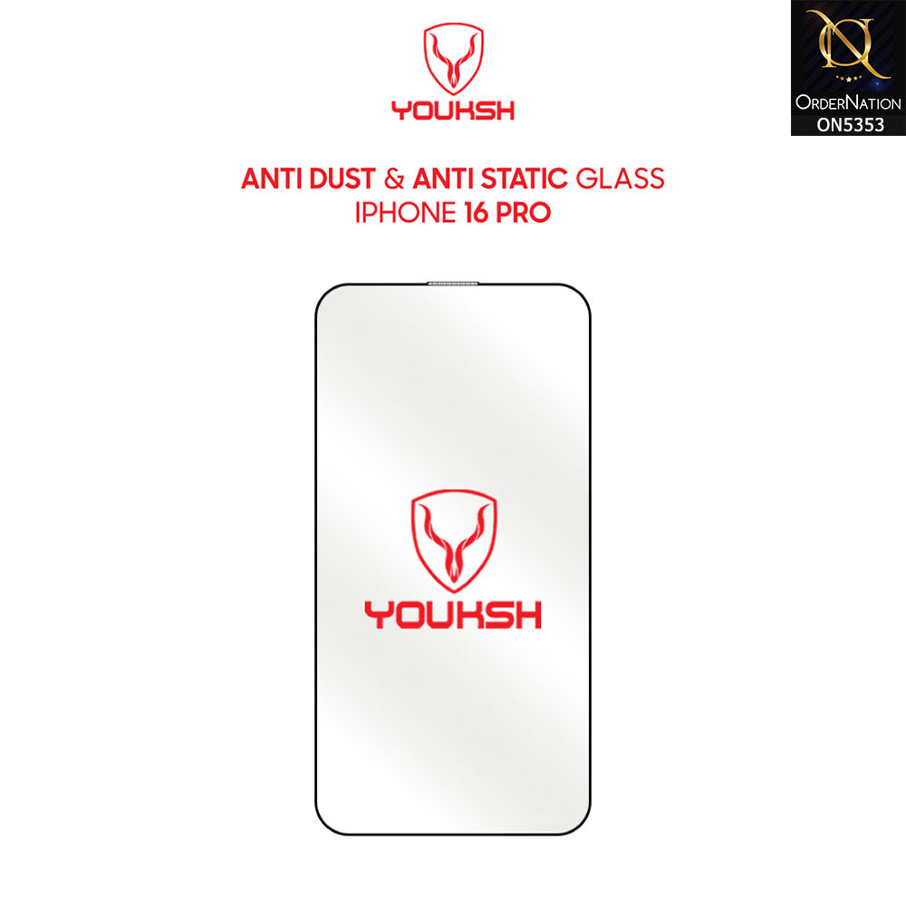 iPhone 16 Pro Cover - Transparent - Youksh AntiStatic Glass Protector