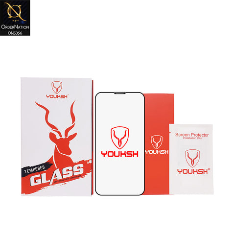 iPhone 13 Screen Protector - Transparent - Youksh Anti Dust Clear Glass Screen Protector