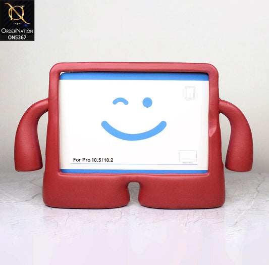 iPad (9th gen) 10.2-inch (2021) Cover - Red - Protective for Children's TABLET Special Anti-Aid Rubber Case Stand