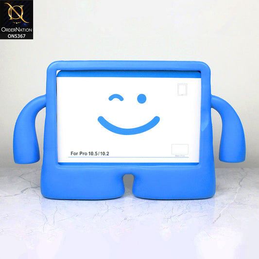 iPad 9.7 (2017) Cover - Blue - Protective for Children's TABLET Special Anti-Aid Rubber Case Stand