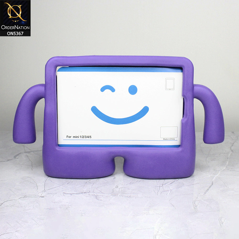 iPad Mini 3 / 2 / 1 - 7.9-inch Cover - Purple - Protective for Children's TABLET Special Anti-Aid Rubber Case Stand