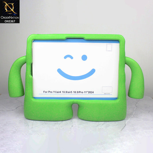 iPad Pro (4th gen) 11-inch (2022) Cover - Green - Protective for Children's TABLET Special Anti-Aid Rubber Case Stand