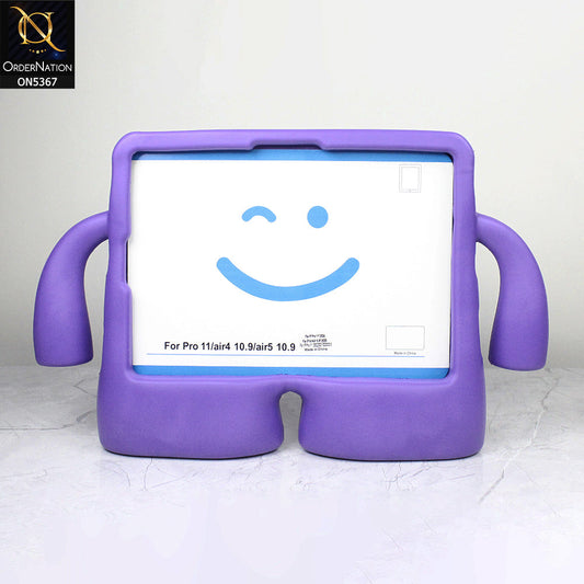 iPad Pro (1st gen) 11-inch (2018) Cover - Purple - Protective for Children's TABLET Special Anti-Aid Rubber Case Stand
