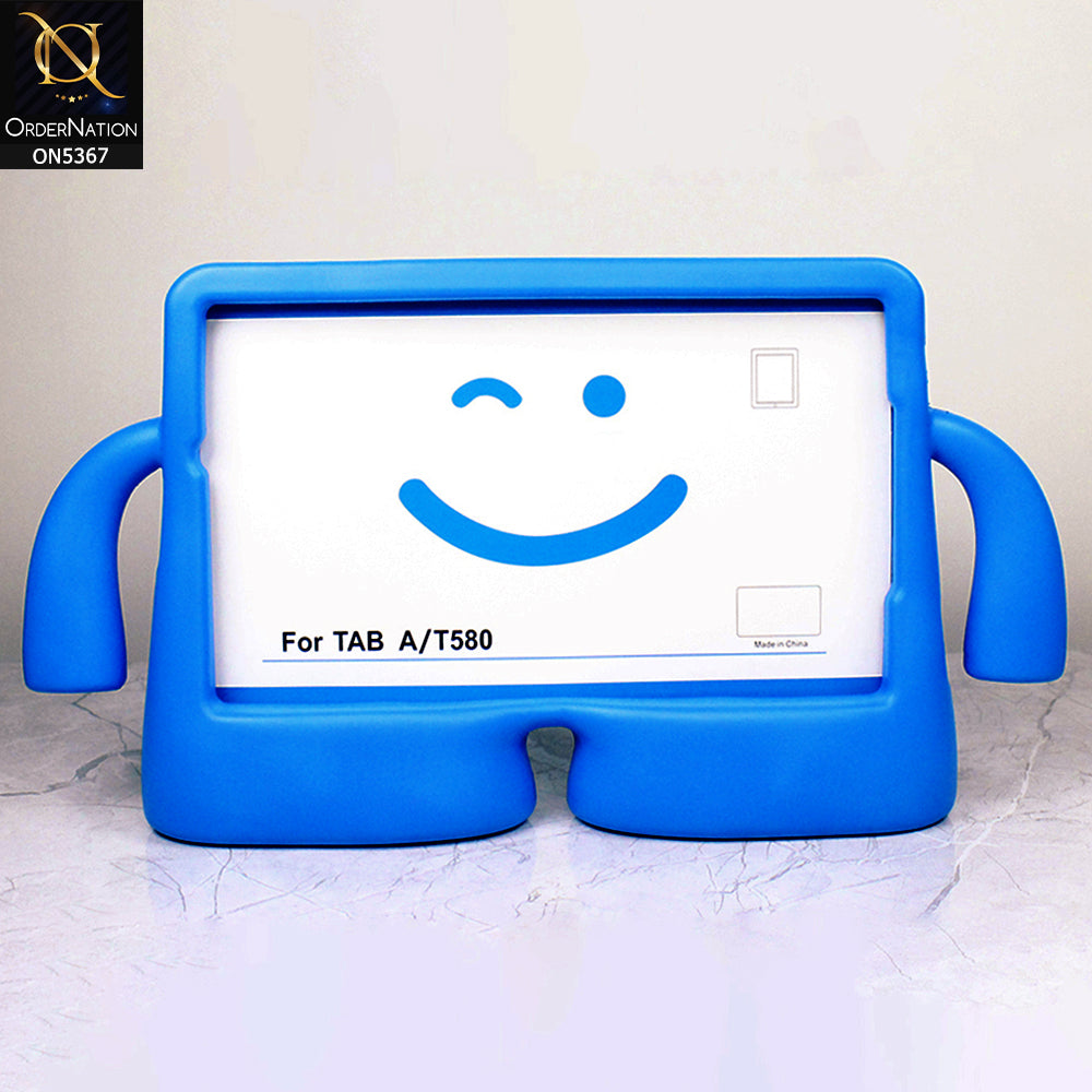 Samsung Tab A 10.1 / T580 / T585 (2016) Cover - Blue - Protective for Children's TABLET Special Anti-Aid Rubber Case Stand