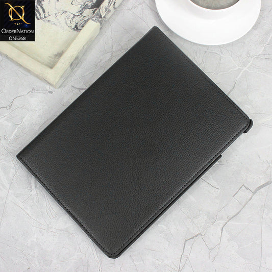 iPad (9th gen) 10.2-inch (2021) Cover - Black - 360 Rotating Pu Leather Flip Smart Protective Cover Casing