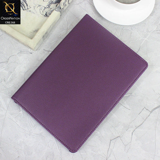 iPad (9th gen) 10.2-inch (2021) Cover - Purple - 360 Rotating Pu Leather Flip Smart Protective Cover Casing