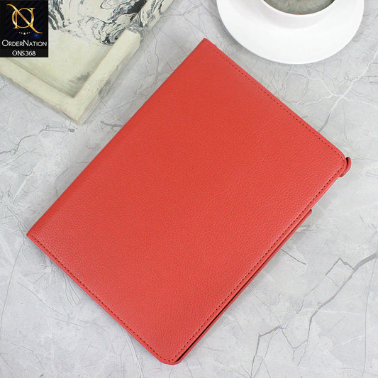 iPad (8th gen) 10.2-inch (2020) Cover - Red - 360 Rotating Pu Leather Flip Smart Protective Cover Casing