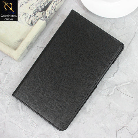 Samsung Galaxy Tab A7 Lite / T220 / T225 Cover - Black - 360 Rotating Pu Leather Flip Smart Protective Cover Casing