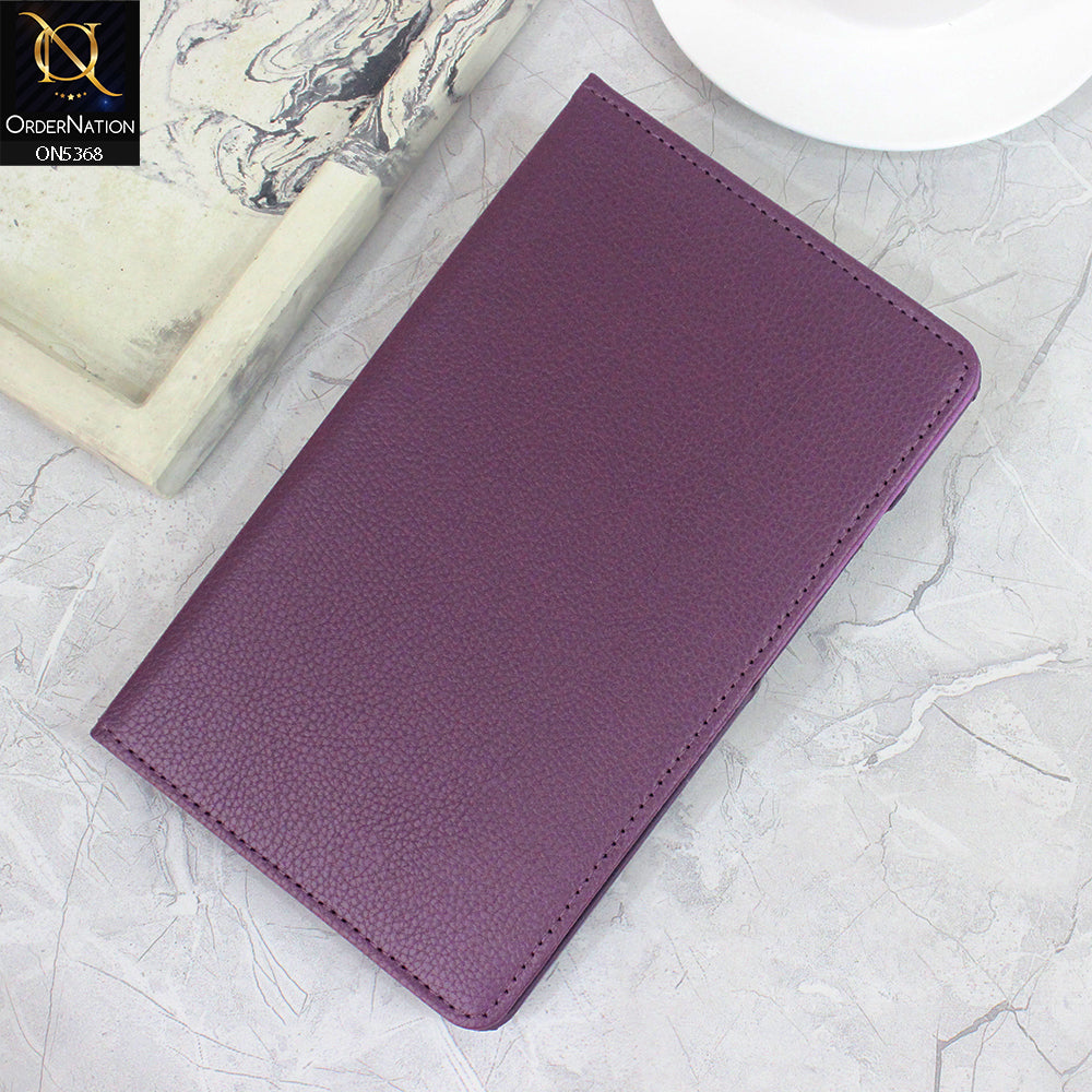 Samsung Galaxy Tab A7 Lite / T220 / T225 Cover - Purple - 360 Rotating Pu Leather Flip Smart Protective Cover Casing