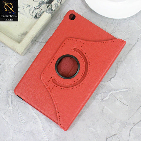 Samsung Galaxy Tab A7 Lite / T220 / T225 Cover - Red - 360 Rotating Pu Leather Flip Smart Protective Cover Casing