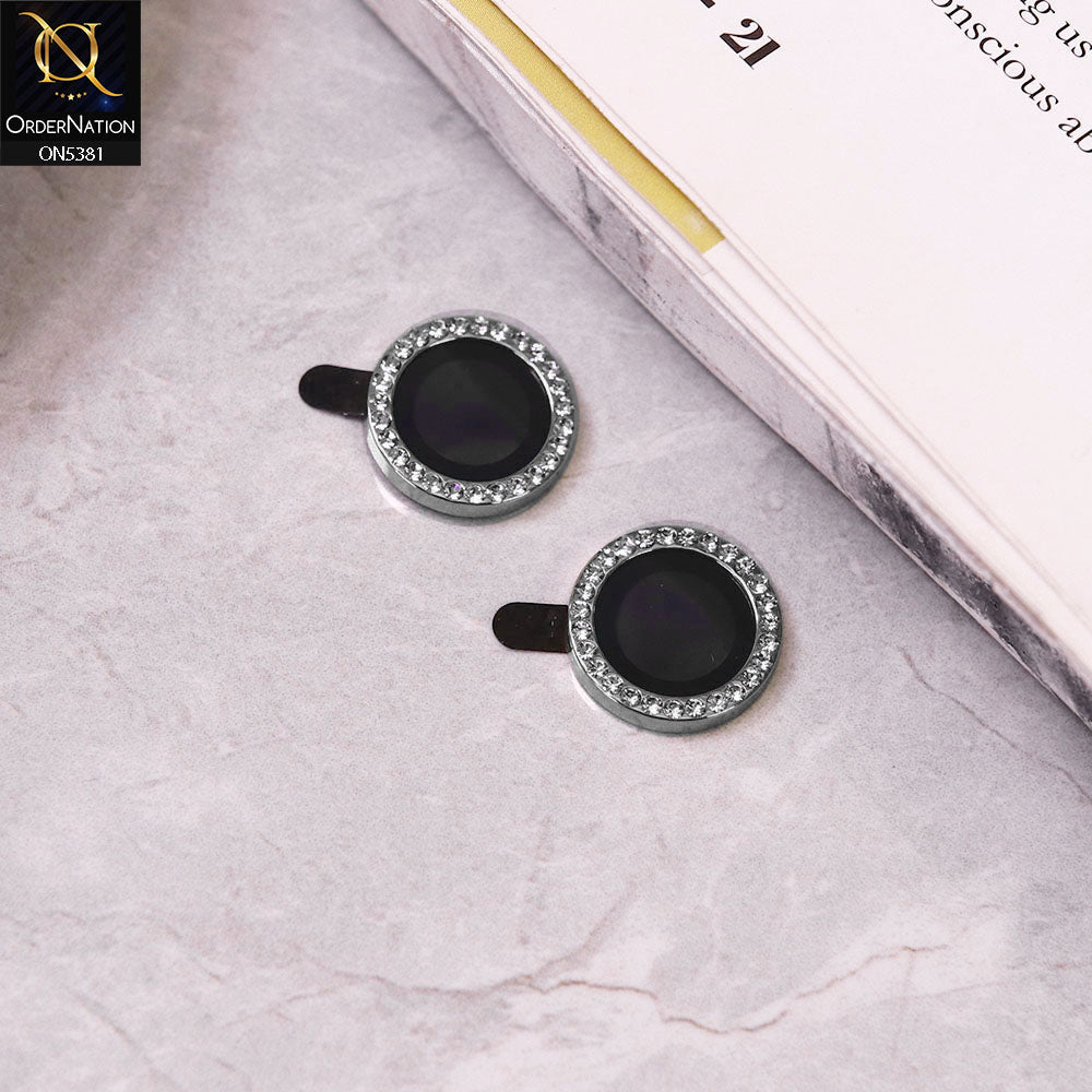 Xiaomi Redmi 13 Camera Protector - Black - Rhinestones Diamond Inlaid Camera Lens Rings Protector