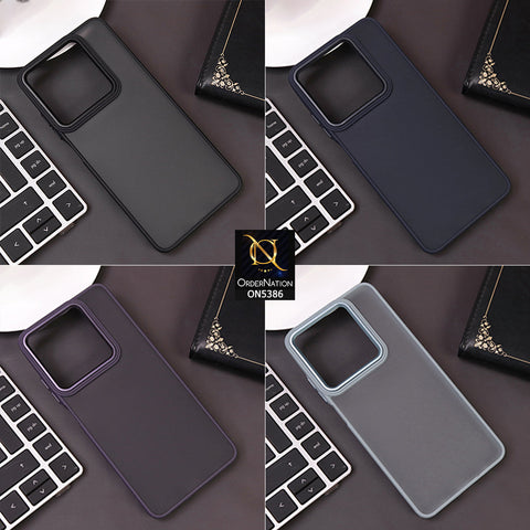 Realme C65 Cover - Purple -  New Color Translucent Matte Shockproof Soft Borders Case