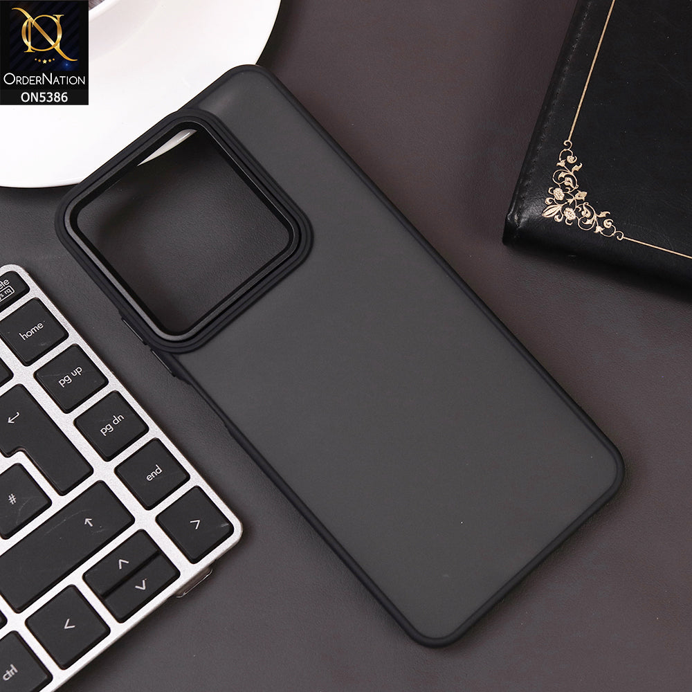 Realme C63 Cover - Black -  New Color Translucent Matte Shockproof Soft Borders Case