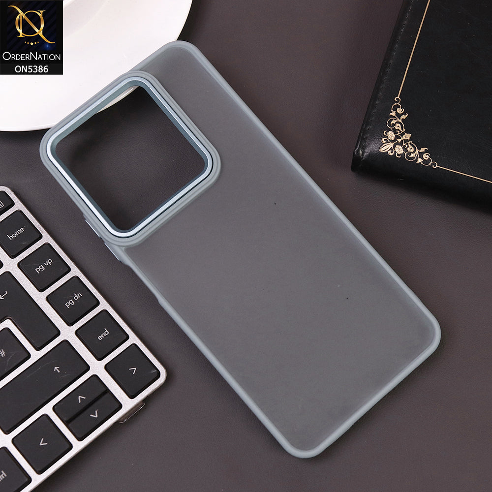Realme C63 Cover - Sierra Blue -  New Color Translucent Matte Shockproof Soft Borders Case