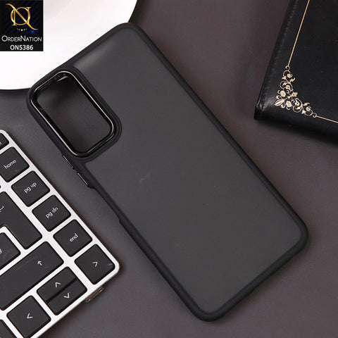 Vivo Y11s Cover - Black -  New Color Translucent Matte Shockproof Soft Borders Case