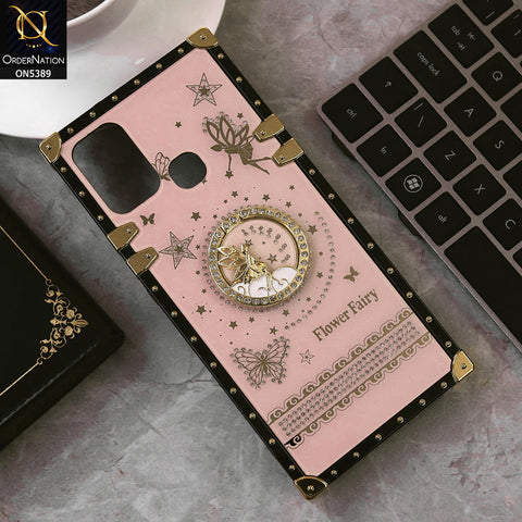 Infinix Hot 11 Play Cover - Pink - Trendy Flower Fairy Stylish Soft Square Trunk Case