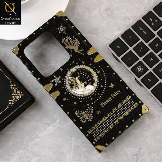 Infinix Hot 50i Cover - Black - Trendy Flower Fairy Stylish Soft Square Trunk Case