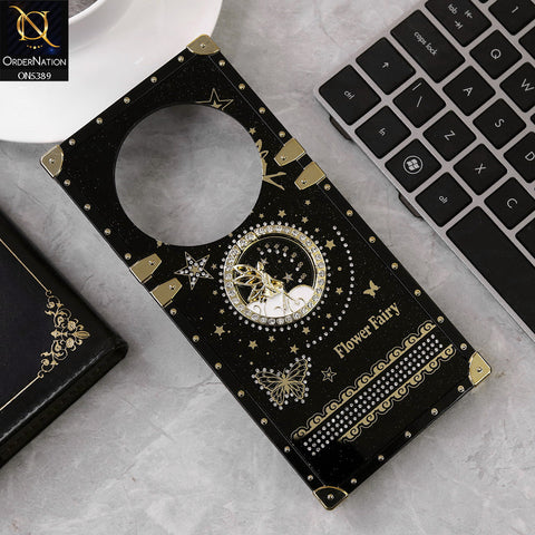 Xiaomi Poco C75 Cover - Black - Trendy Flower Fairy Stylish Soft Square Trunk Case
