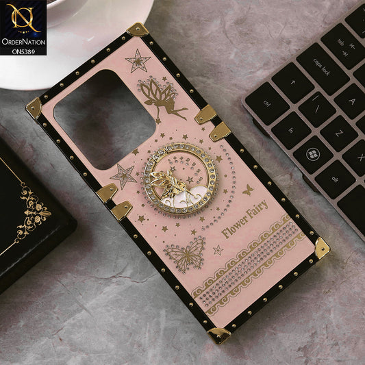 Infinix Smart 7 Plus Cover - Pink - Trendy Flower Fairy Stylish Soft Square Trunk Case