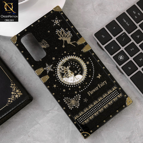 Vivo Y11s Cover - Black - Trendy Flower Fairy Stylish Soft Square Trunk Case