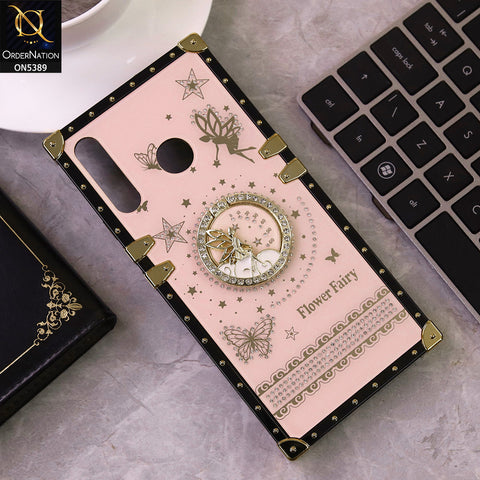 Infinix Hot 8 Lite Cover - Pink - Trendy Flower Fairy Stylish Soft Square Trunk Case