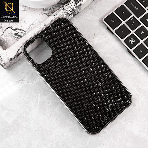 iPhone 13 Cover - Black -  Luxurious Gradiant Rhinestone Soft border Shiny Case