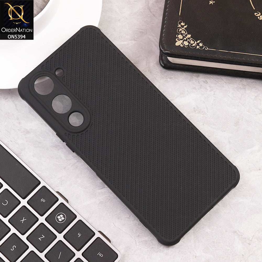 Vivo Y29s Cover - Black - New Emboss Texture Soft Case With Camera Protection