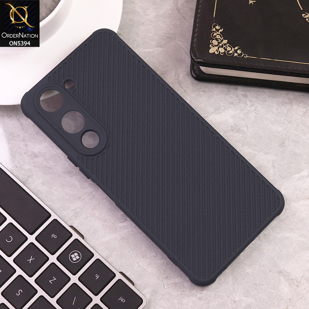 Vivo Y04 Cover - Blue - New Emboss Texture Soft Case With Camera Protection