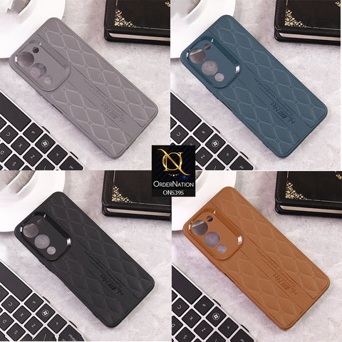 Vivo Y04 Cover - Black - Oriental Pattern Soft Silicone Case With Camera Protection